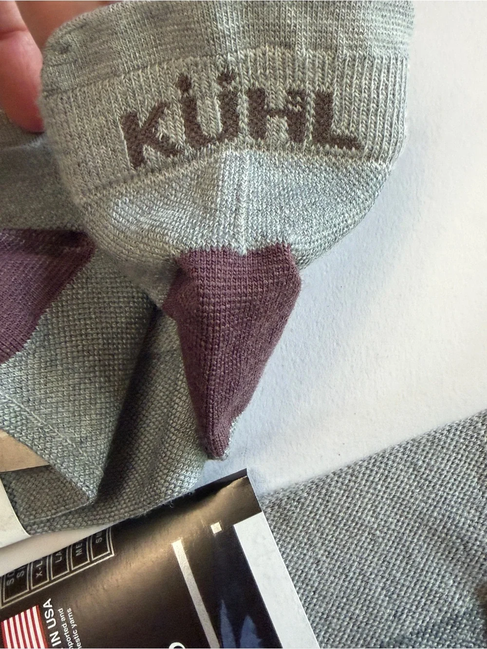 Merino Wool Socks 2 Pair Lg IRREGULAR NWT Made USA, Men LG